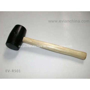 Malha de borracha de madeira do punho, martelo de borracha (EV-R501)